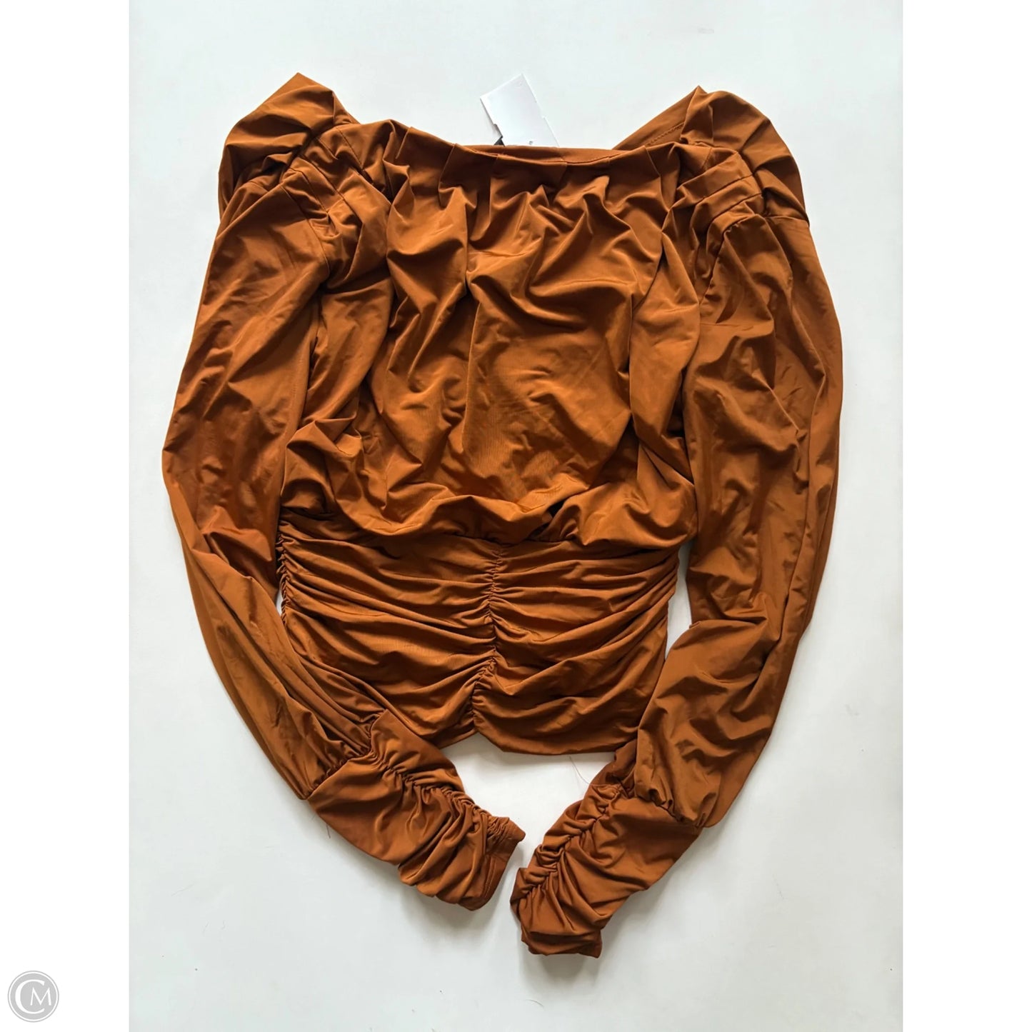 Blouse Long Sleeve By Express In Orange, Size: S