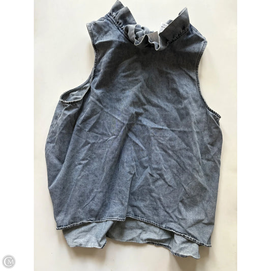 Top Sleeveless By Mazik In Blue, Size: Xl