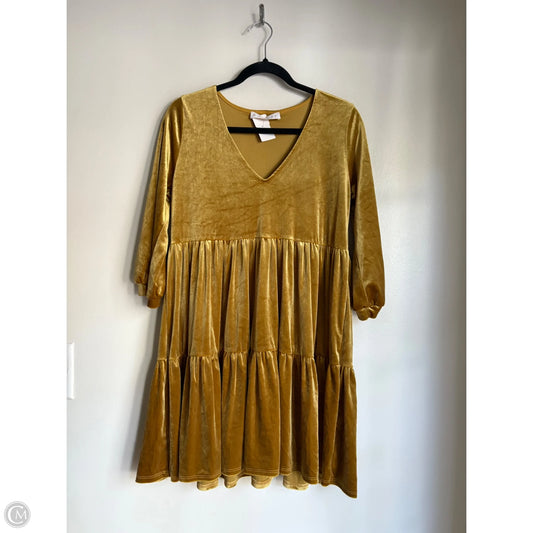 Dress Casual Midi By Karlie In Gold, Size: S