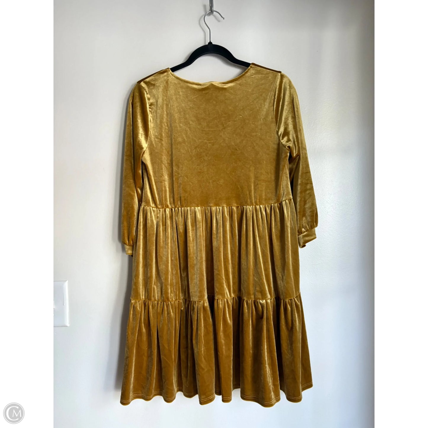 Dress Casual Midi By Karlie In Gold, Size: S