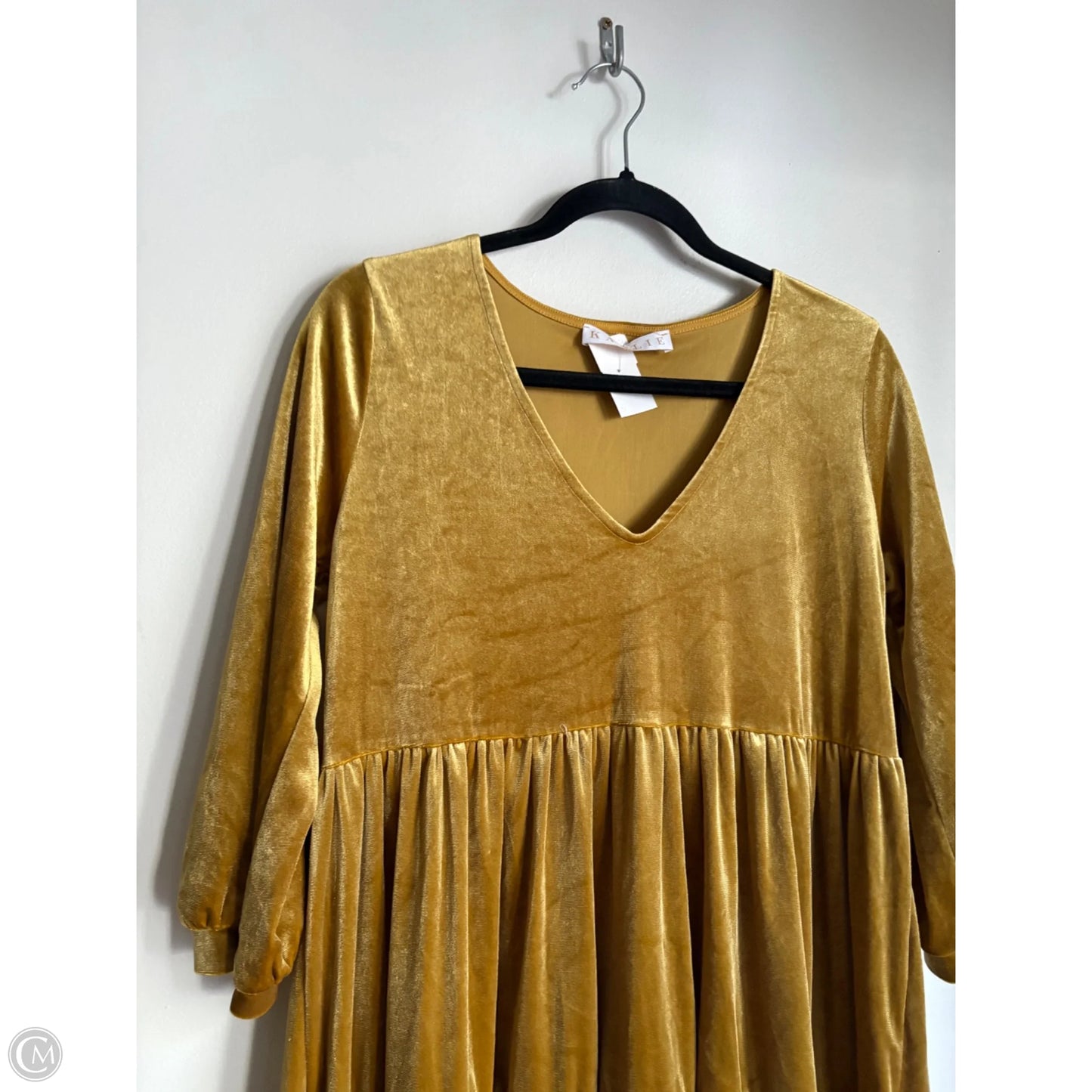 Dress Casual Midi By Karlie In Gold, Size: S