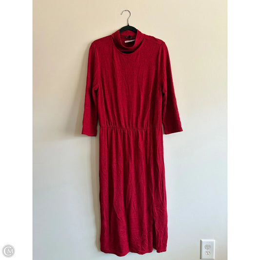 Dress Casual Midi By Lane Bryant In Red, Size: L