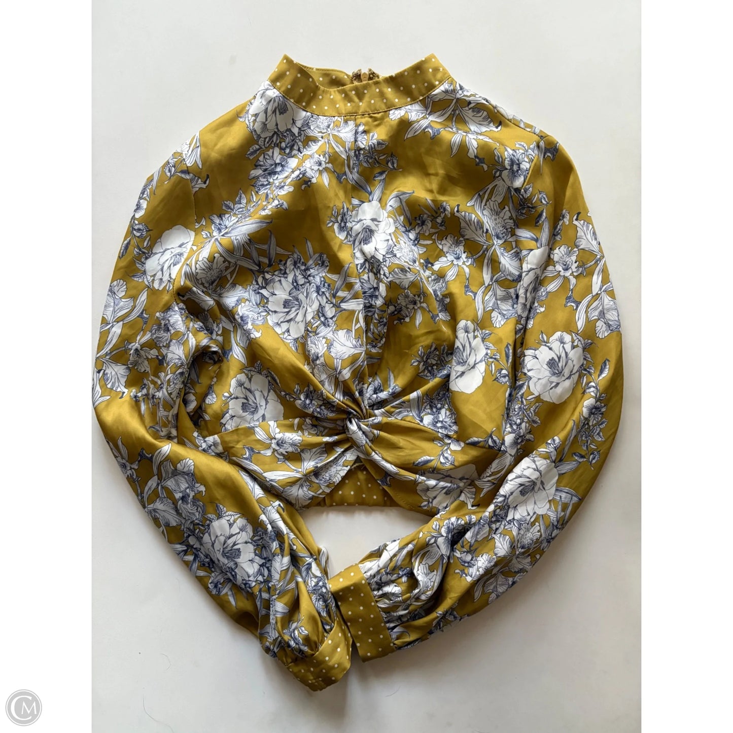 Blouse Long Sleeve By Cmc In Floral Print, Size: M