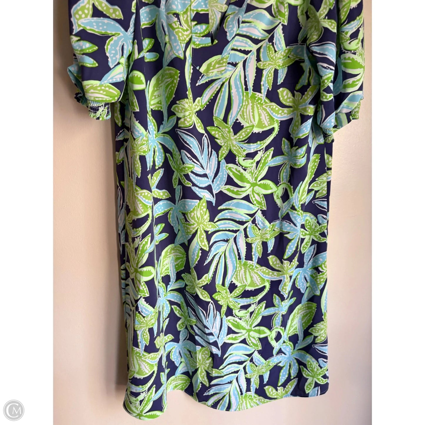 Dress Designer By Lilly Pulitzer In Blue & Green, Size: 4