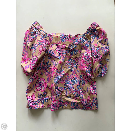 Top Short Sleeve Designer By Lilly Pulitzer In Multi-colored, Size: 2