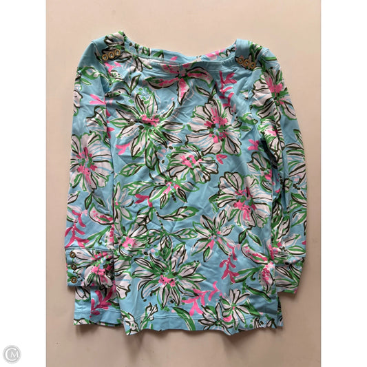 Top Long Sleeve Designer By Lilly Pulitzer In Floral Print, Size: Xxs