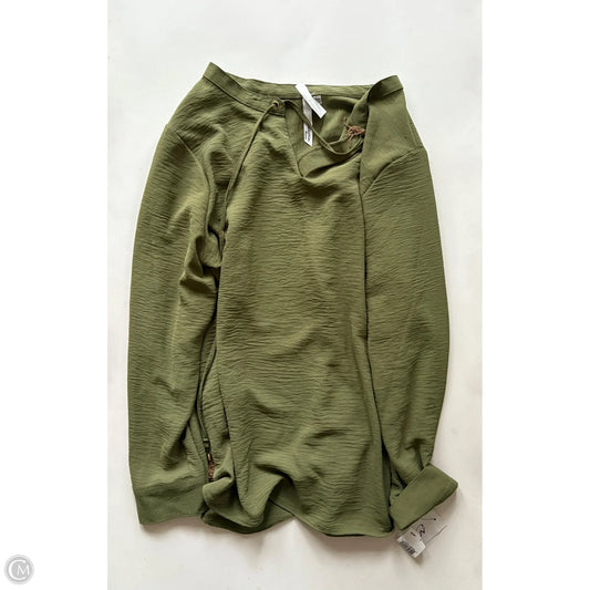 Blouse Long Sleeve By Ny Collection In Green, Size: 1x
