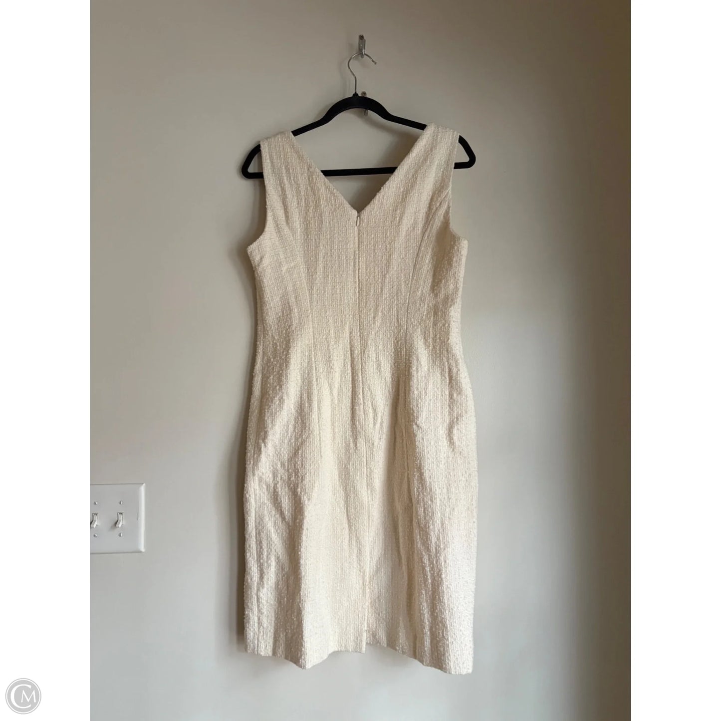 Dress Work By Anne Klein In Cream, Size: M