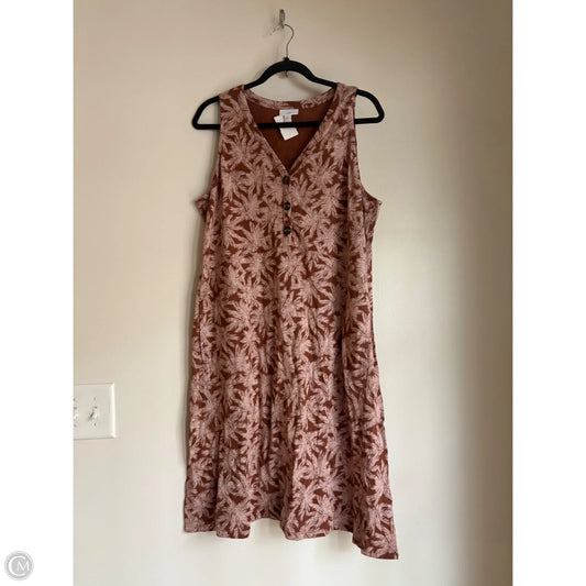 Dress Casual Midi By J. Jill In Brown, Size: L