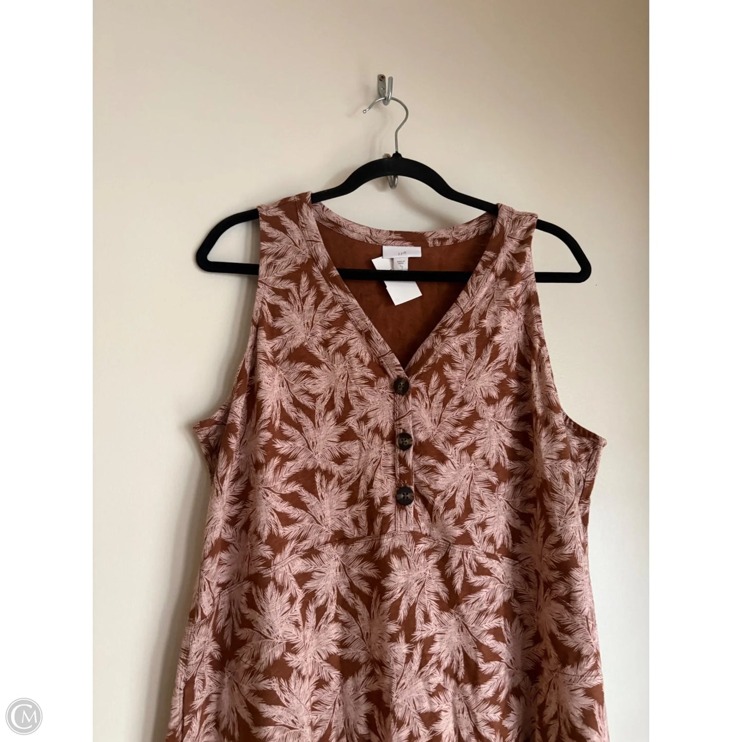 Dress Casual Midi By J. Jill In Brown, Size: L