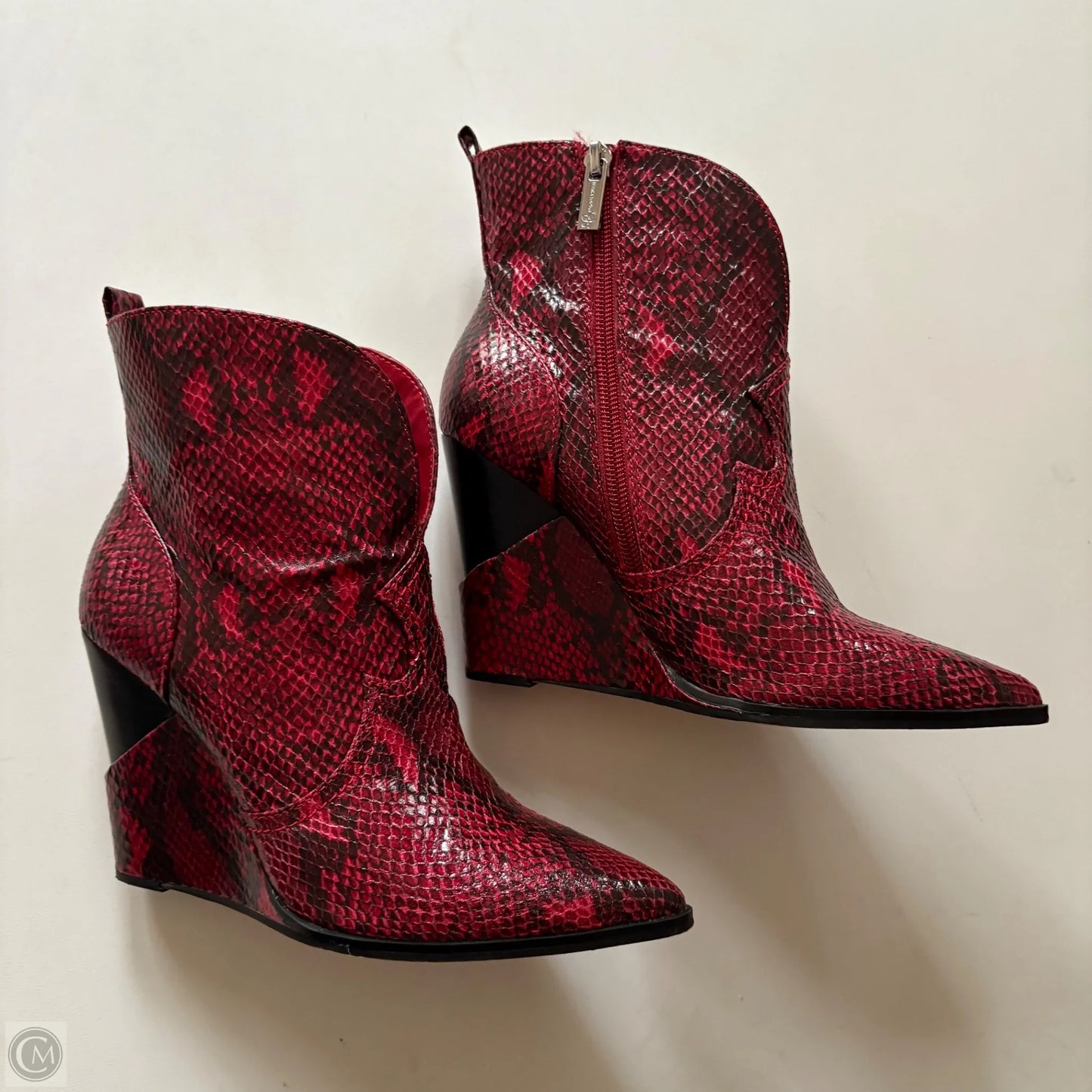 Boots Ankle Heels By Jessica Simpson In Red, Size: 6.5