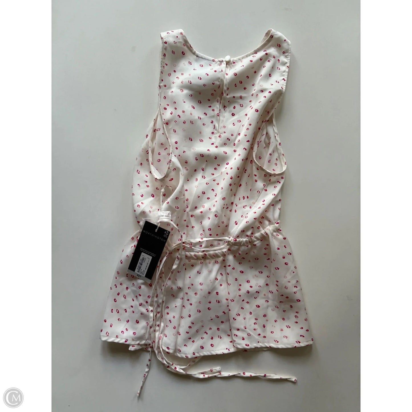 Blouse Sleeveless By Worthington In Cream, Size: Xs