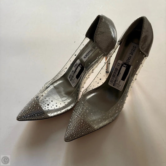 Shoes Heels Kitten By Steve Madden In Silver, Size: 9