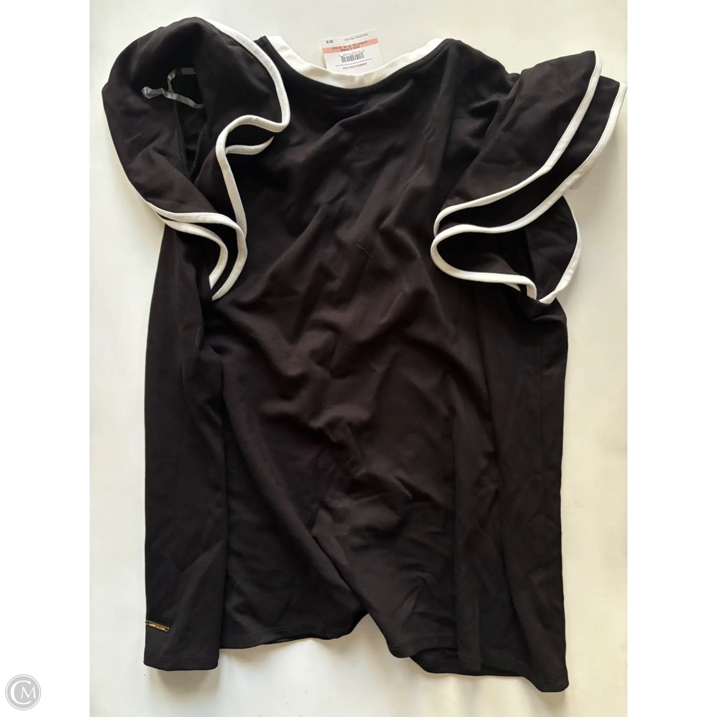 Top Short Sleeve By Anne Klein In Black, Size: 2x