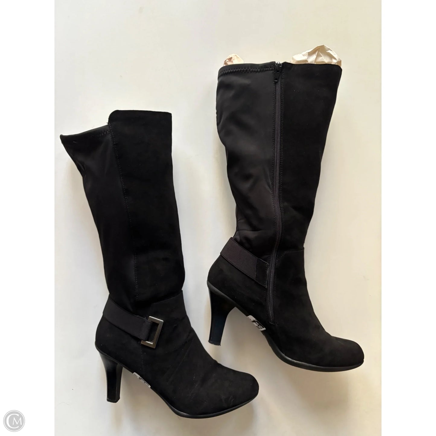 Boots Knee Heels By Kelly And Katie In Black, Size: 10