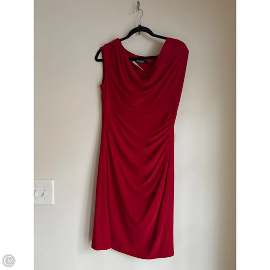 Dress Casual Midi By Ralph Lauren In Red, Size: L