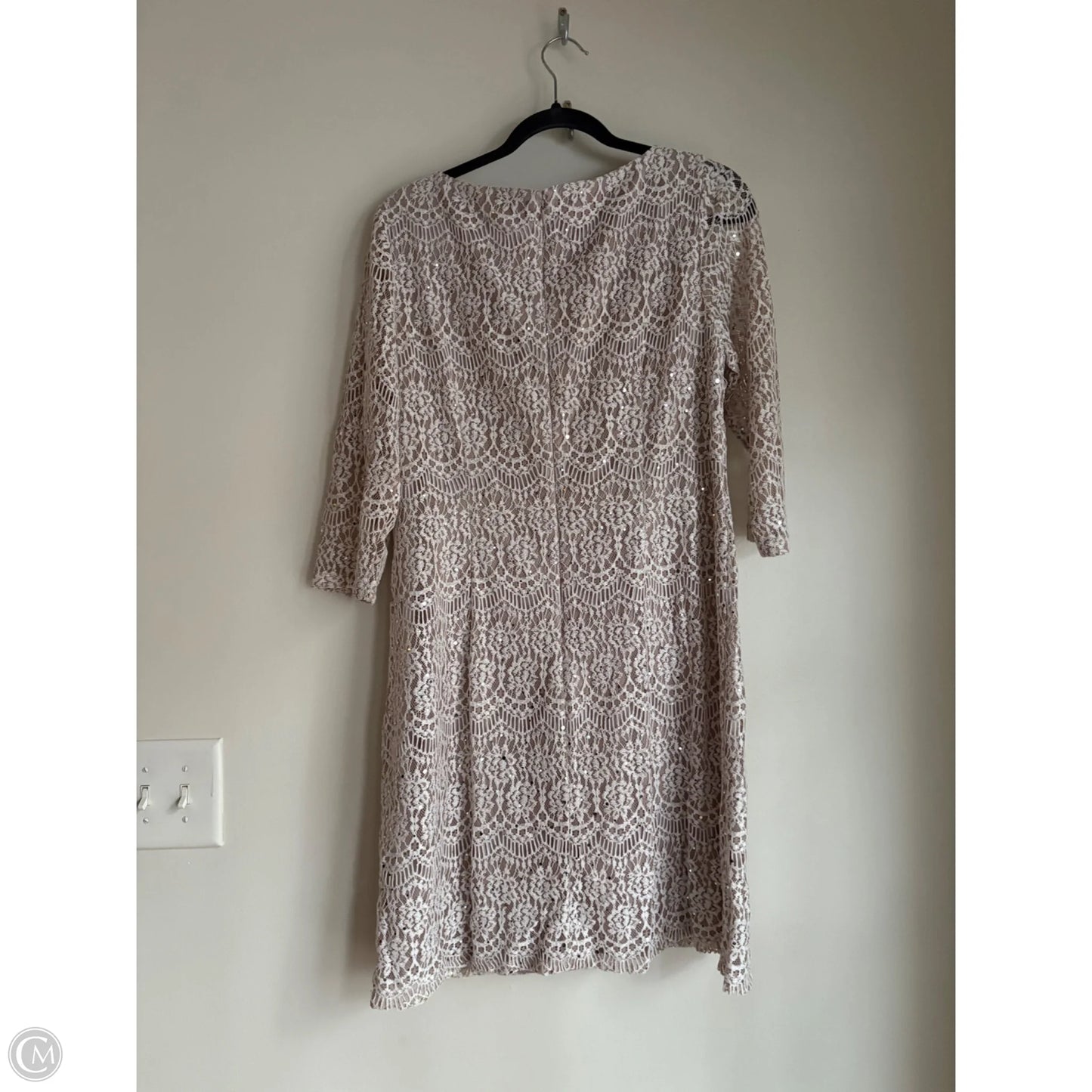 Dress Party Midi By Jessica Howard In Cream, Size: L