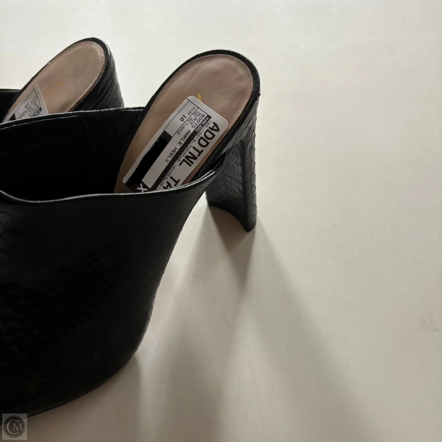 Boots Ankle Heels By Aldo In Black, Size: 10