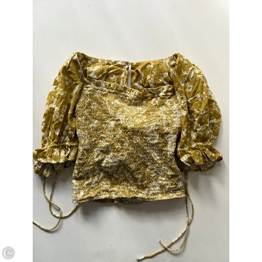 Top Short Sleeve By Anthropologie In Green, Size: Xs
