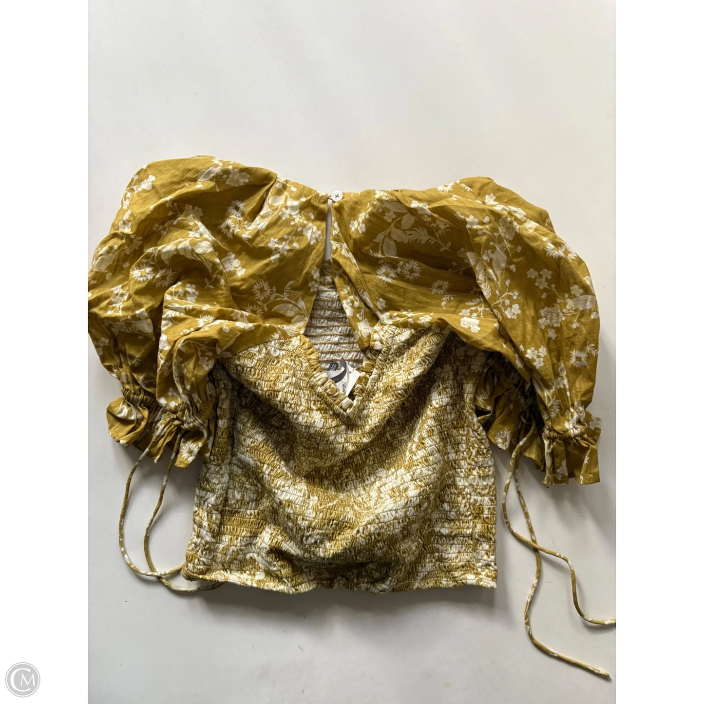 Top Short Sleeve By Anthropologie In Green, Size: Xs
