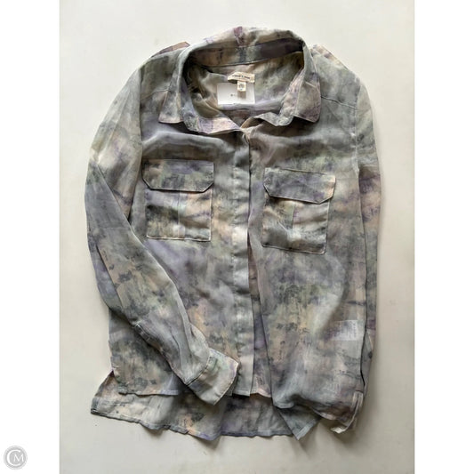 Blouse Long Sleeve By Silence And Noise In Multi-colored, Size: M