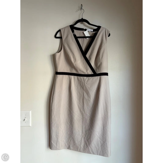 Dress Work By Calvin Klein In Taupe, Size: L