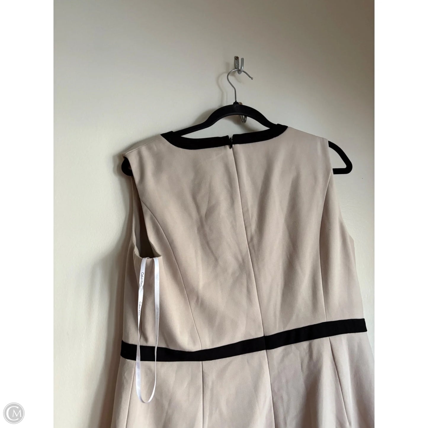 Dress Work By Calvin Klein In Taupe, Size: L