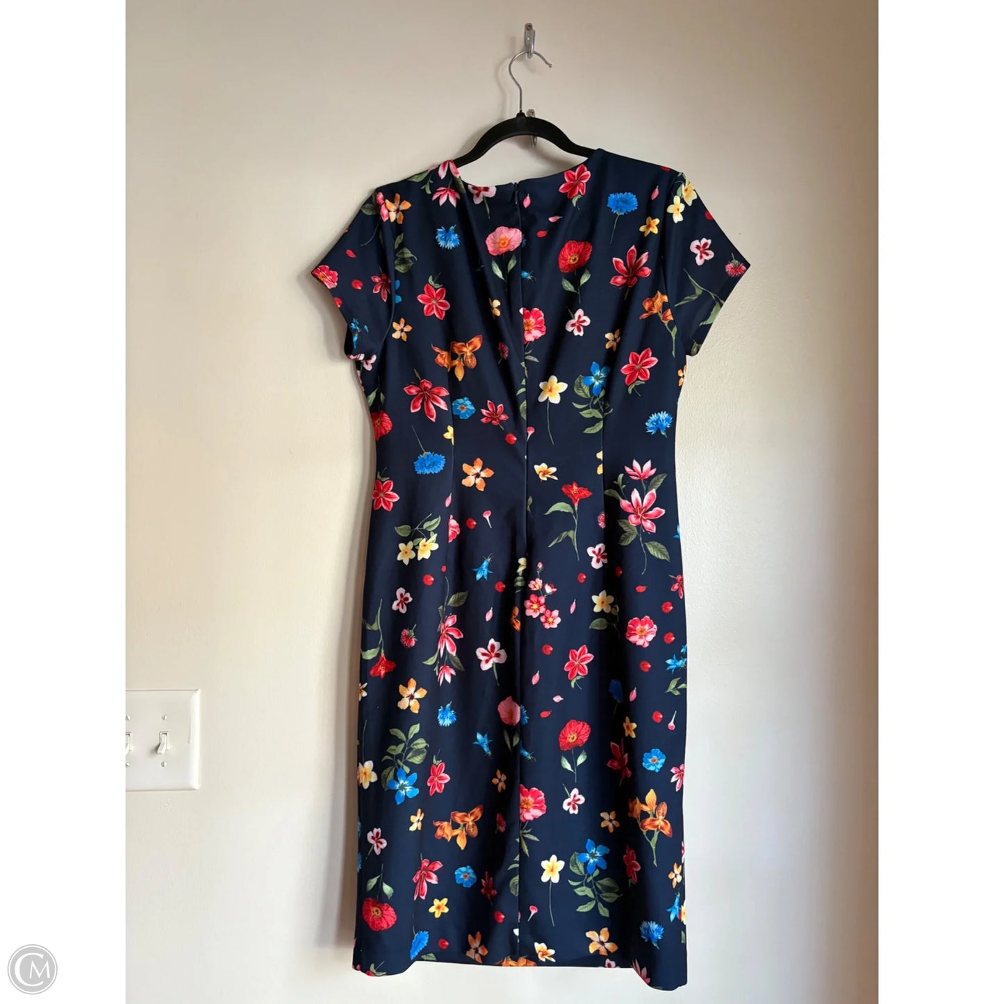 Dress Work By Tahari In Floral Print, Size: L