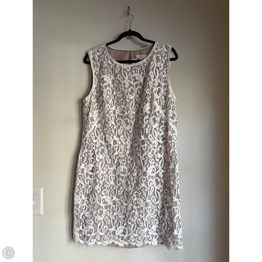 Dress Work By Loft In Cream, Size: Xl