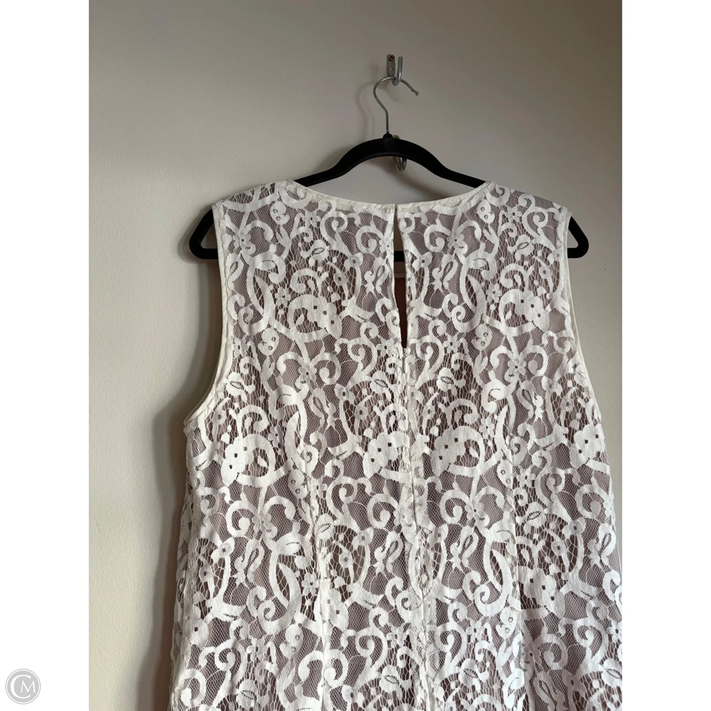 Dress Work By Loft In Cream, Size: Xl