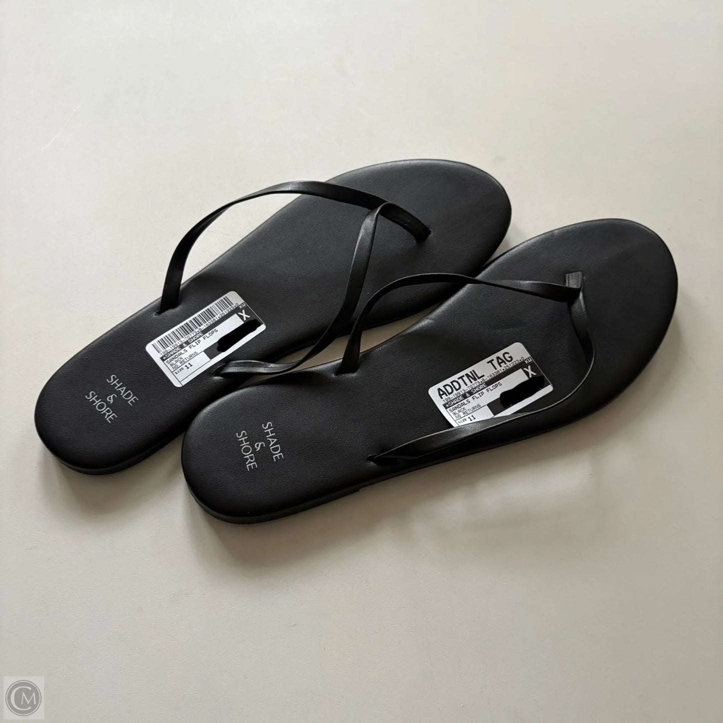 Sandals Flip Flops By Shade & Shore In Black, Size: 11