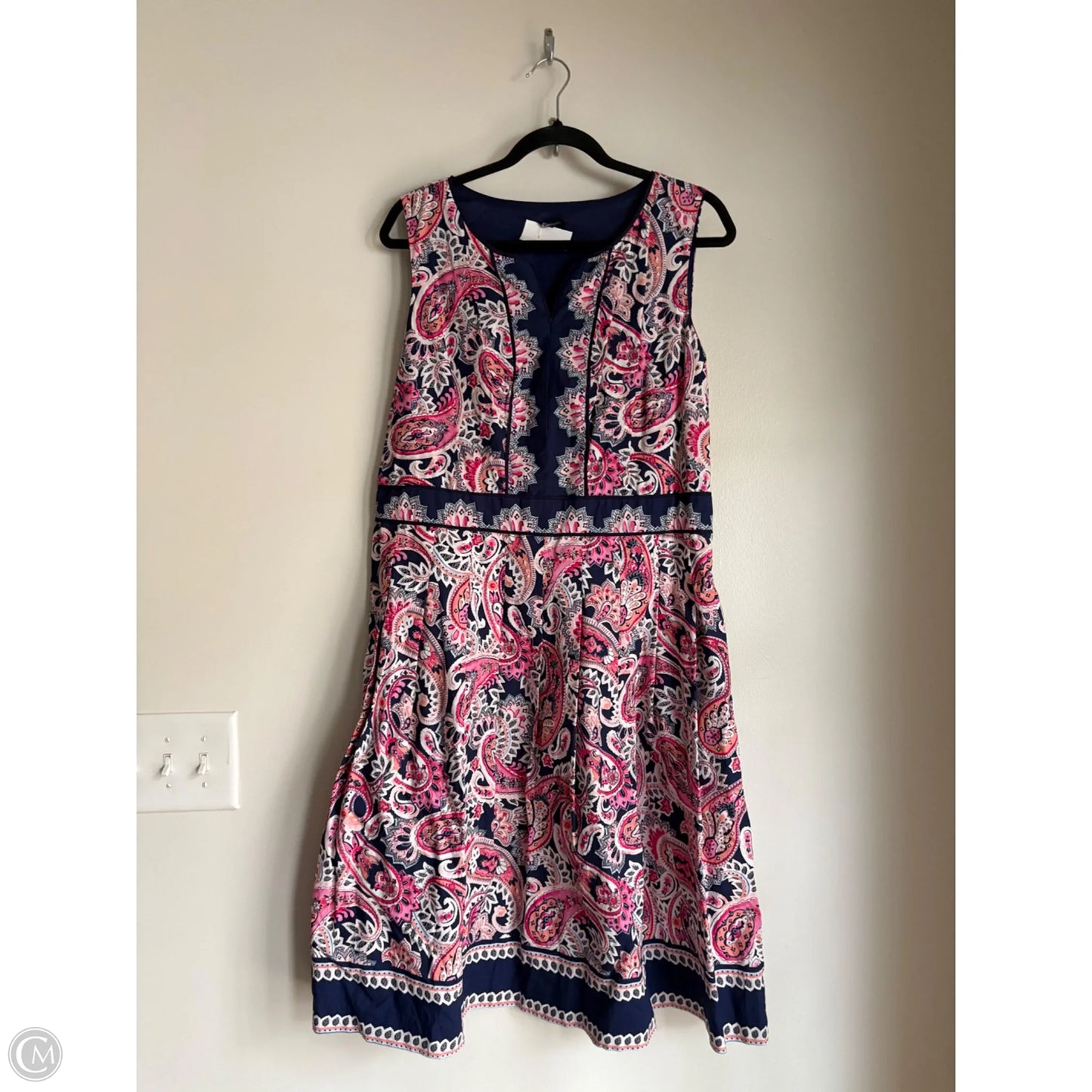 Dress Work By Talbots In Paisley Print, Size: L