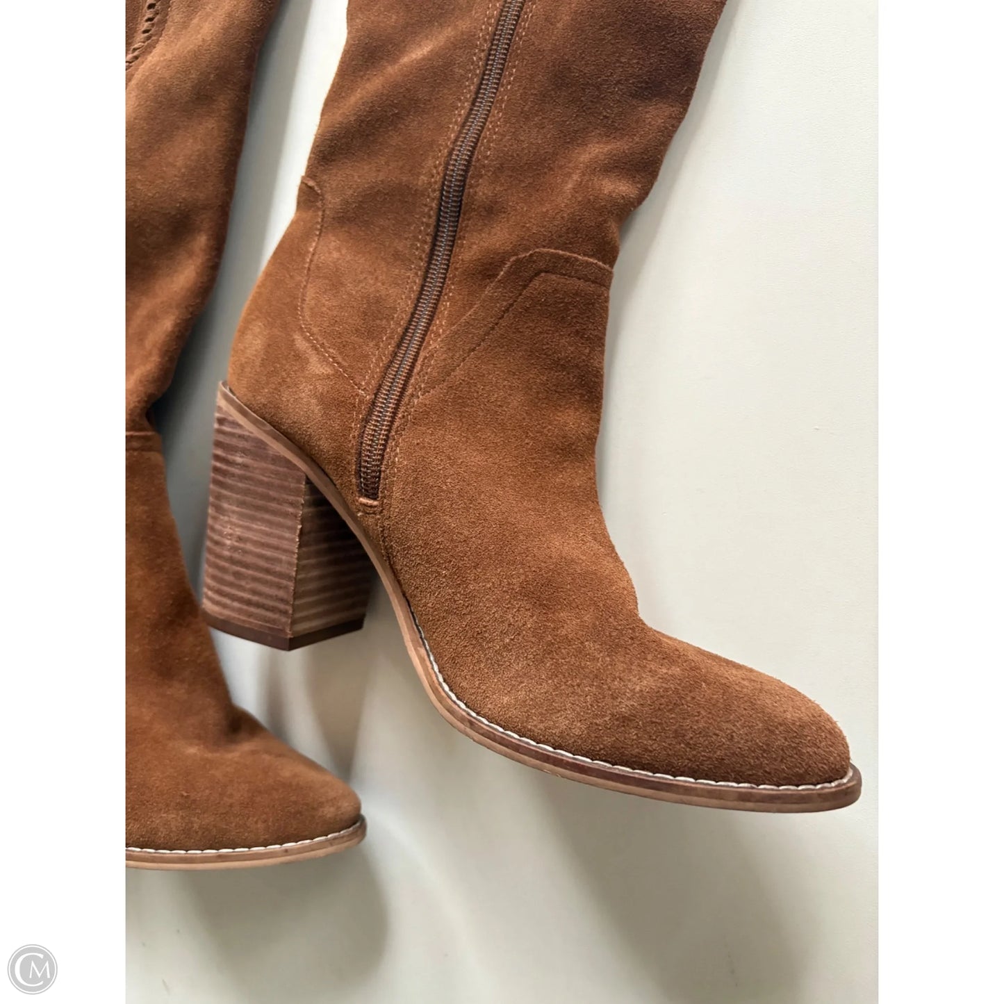 Boots Knee Heels By Steve Madden In Brown, Size: 8