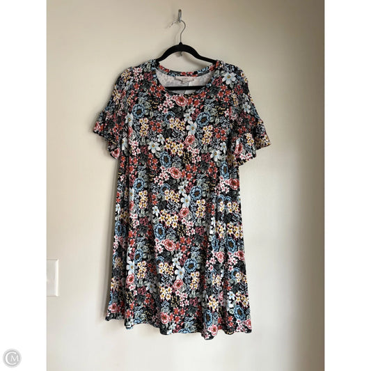 Dress Casual Midi By Loft In Floral Print, Size: S