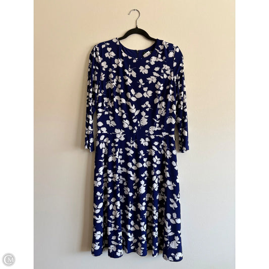 Dress Work By Lauren By Ralph Lauren In Blue, Size: L