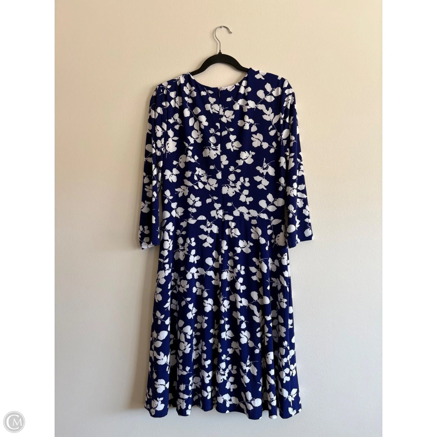 Dress Work By Lauren By Ralph Lauren In Blue, Size: L