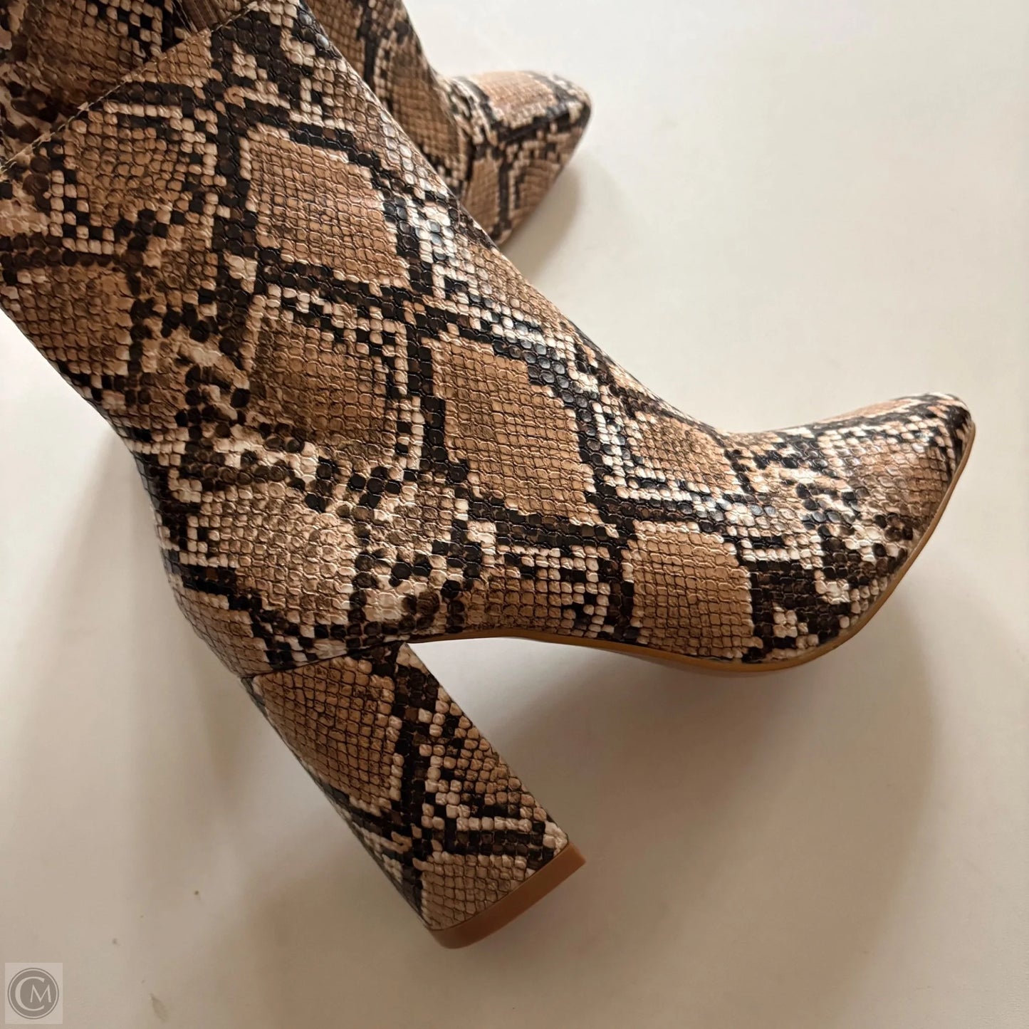 Boots Ankle Heels By Lulus In Animal Print, Size: 6