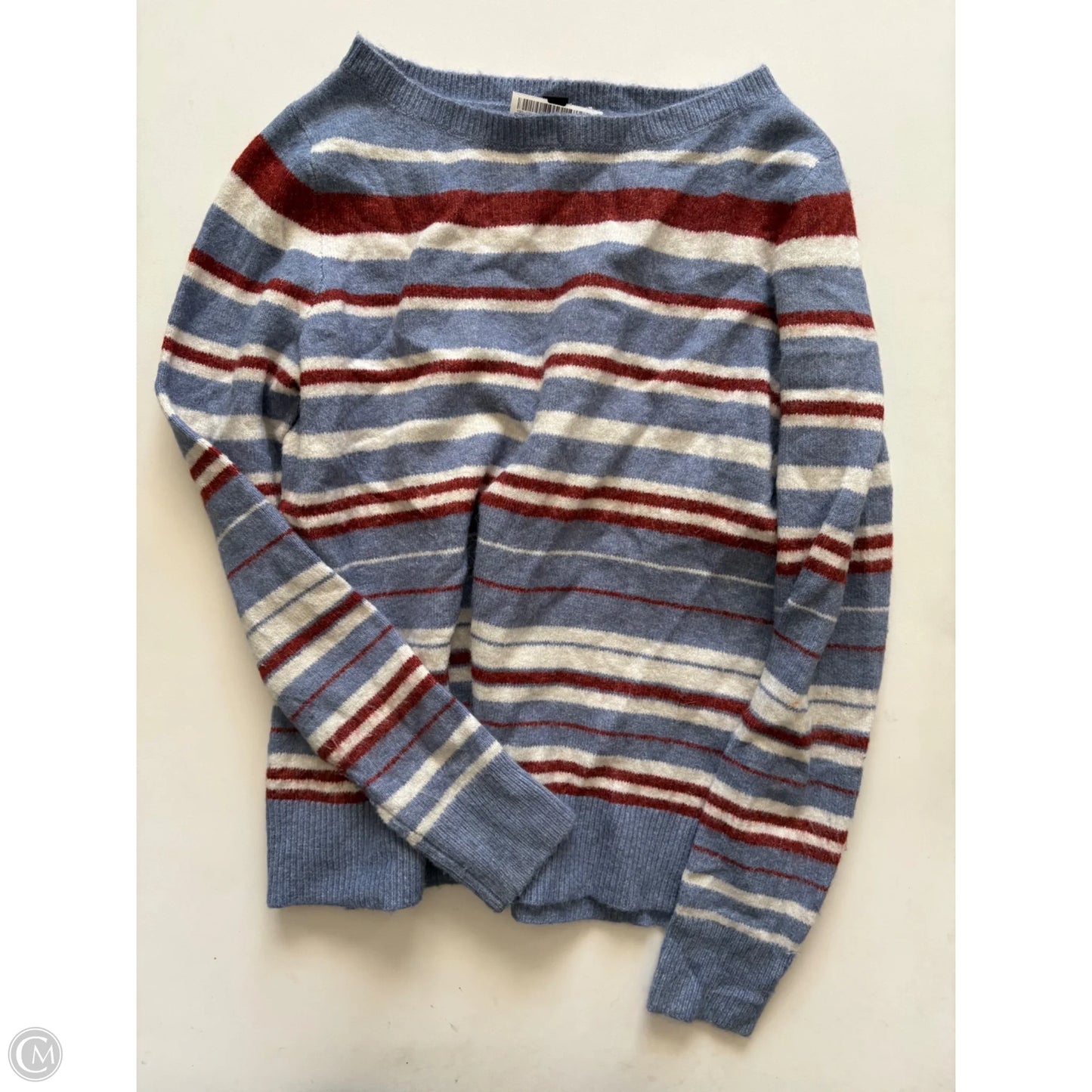 Sweater By Ann Taylor In Striped Pattern, Size: M