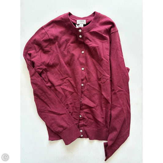 Sweater Cardigan By J. Crew In Maroon, Size: Xl