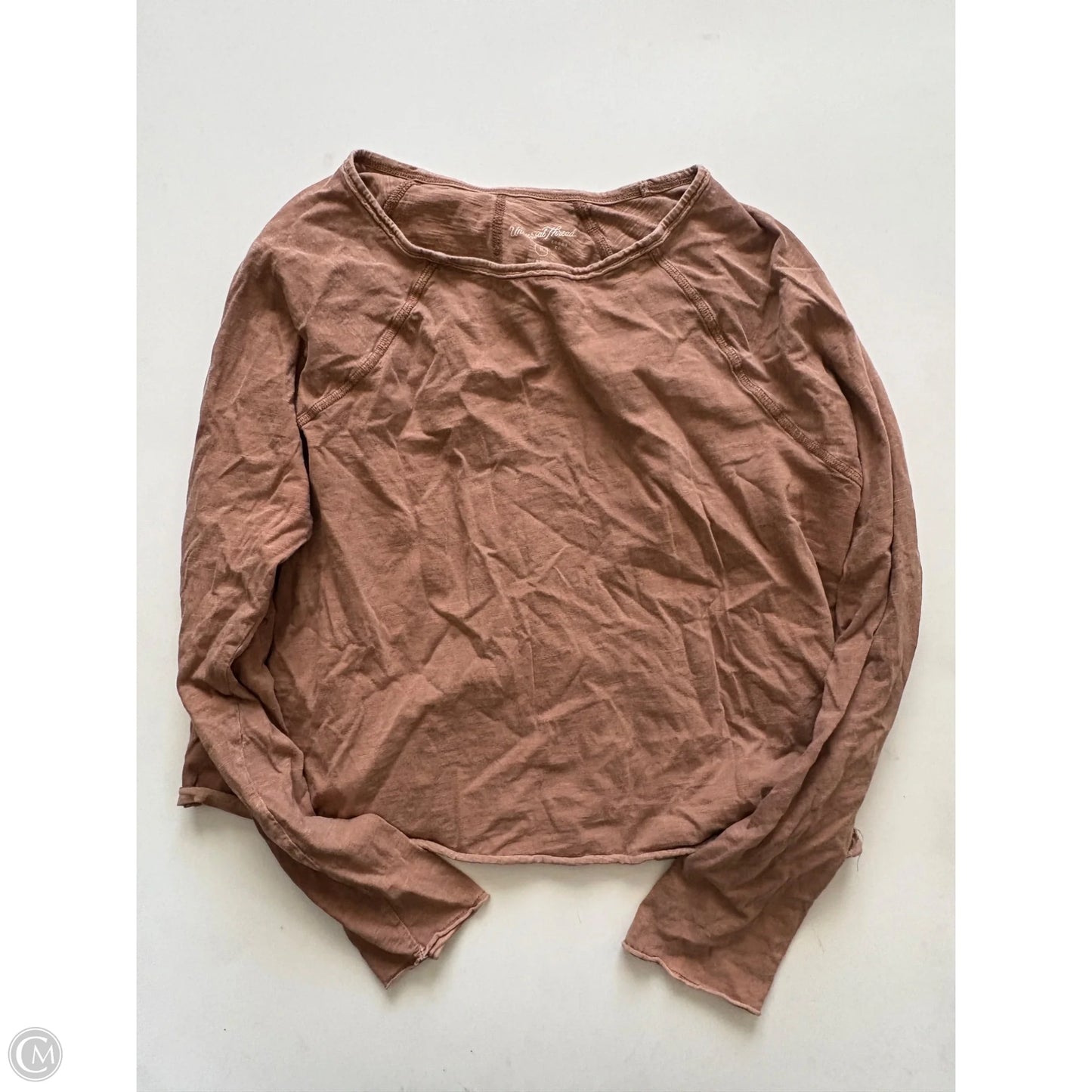 Top Long Sleeve By Universal Thread In Brown, Size: M