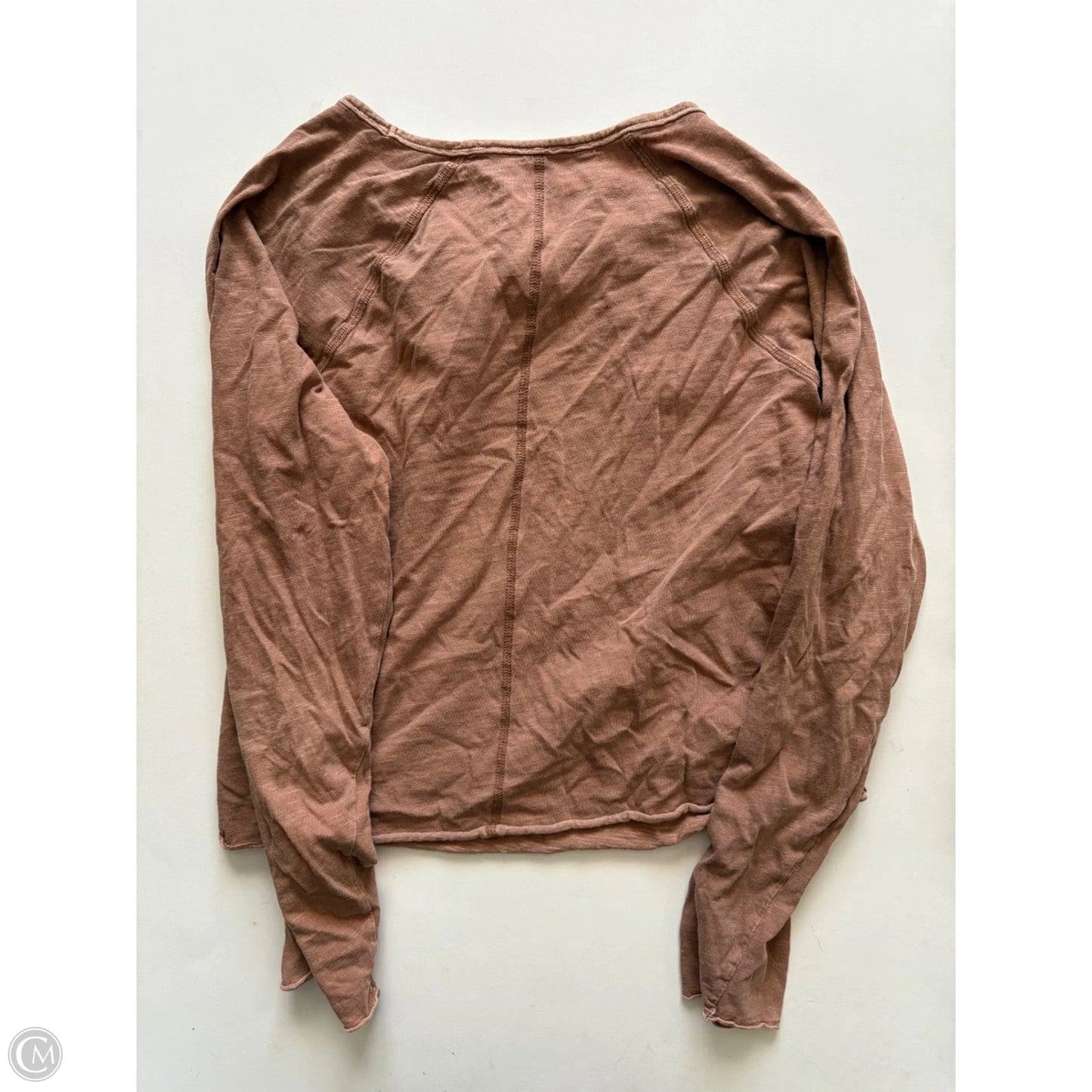 Top Long Sleeve By Universal Thread In Brown, Size: M