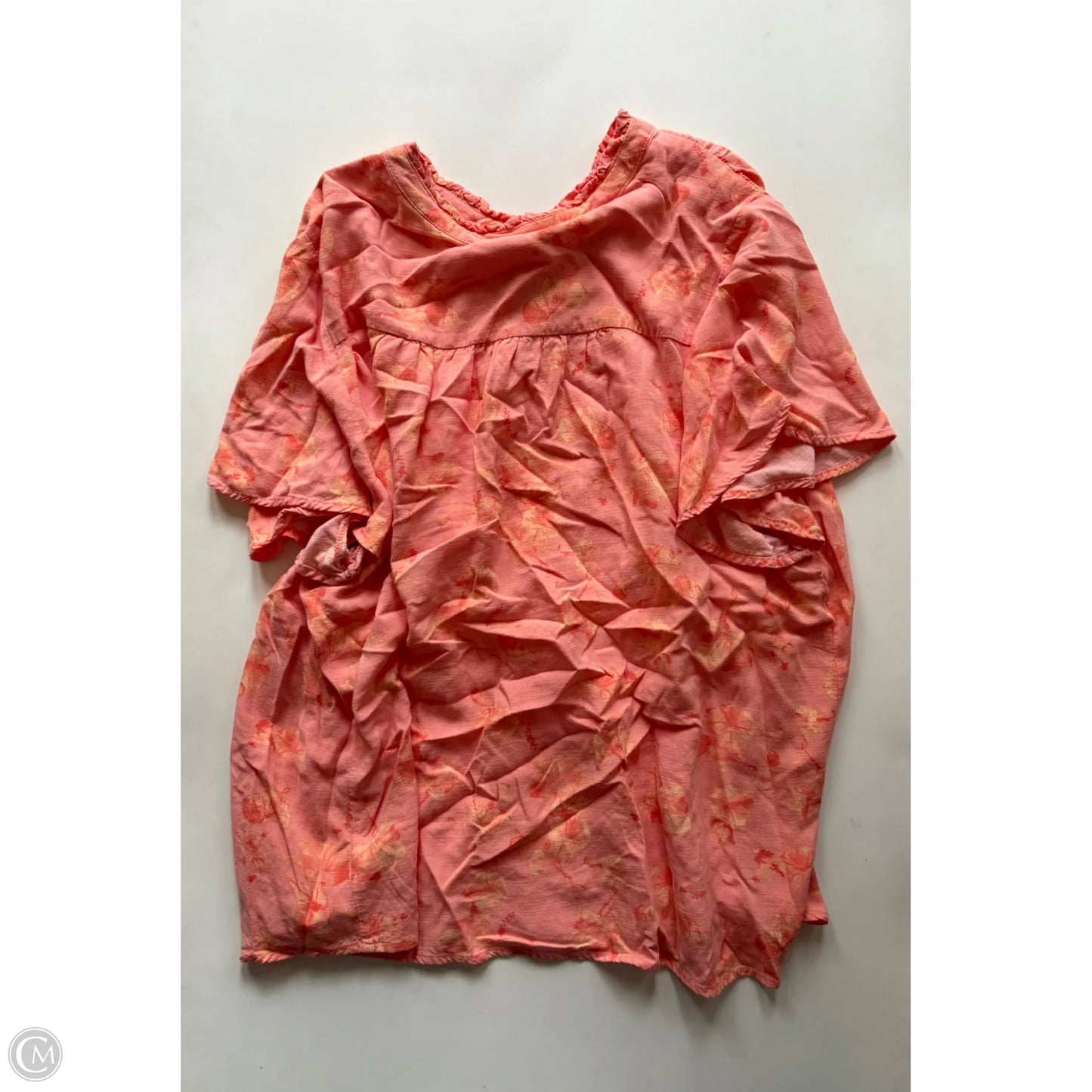 Top Short Sleeve By Ava & Viv In Orange, Size: 2x
