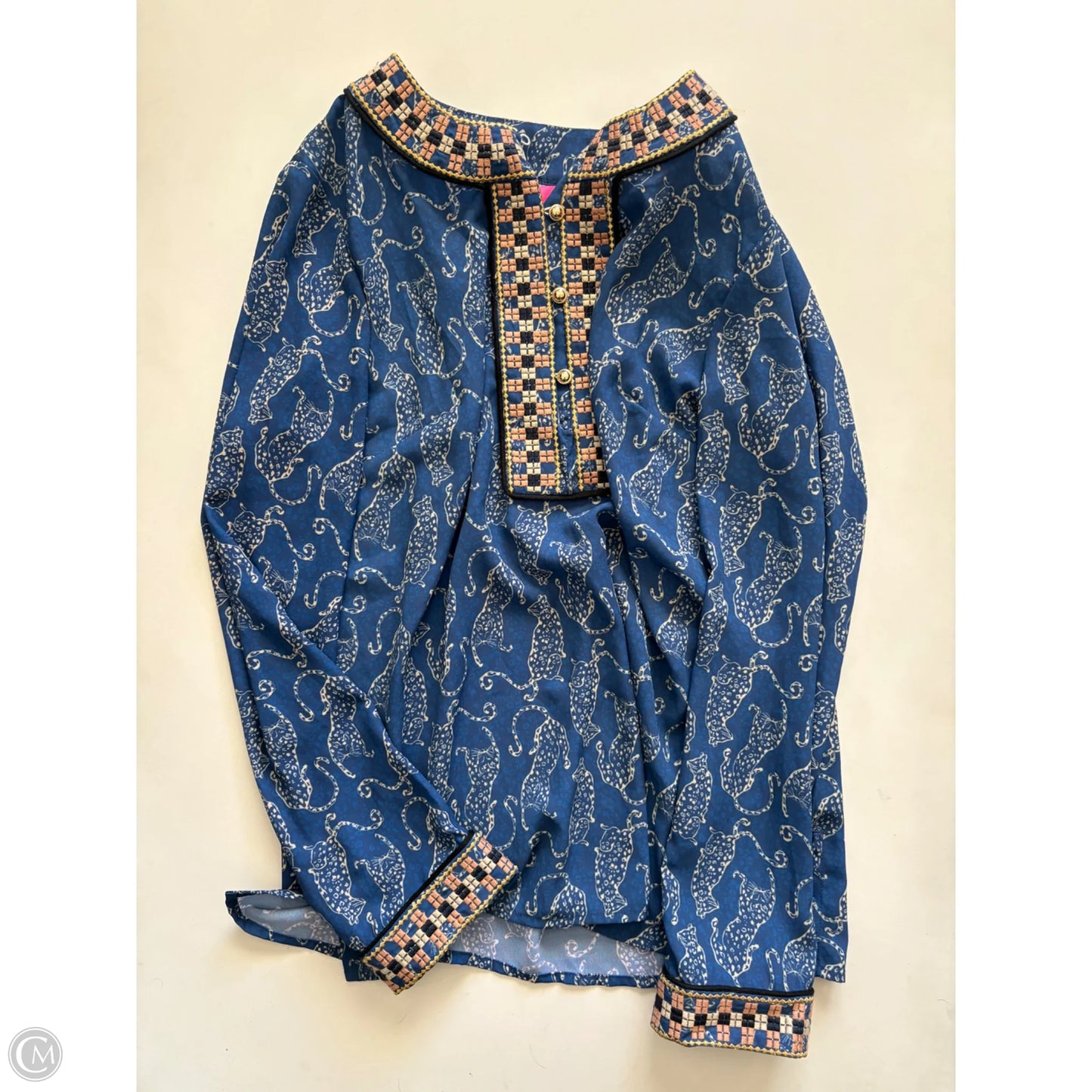 Blouse Designer By Lilly Pulitzer In Blue, Size: S