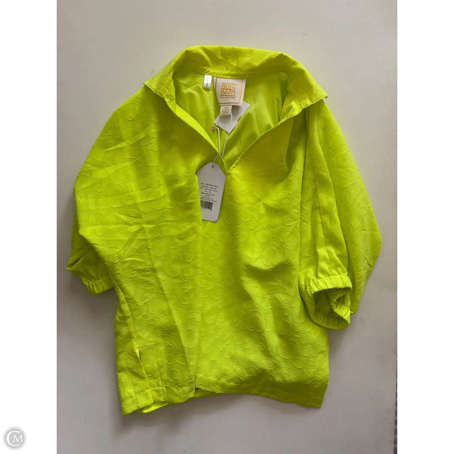 Top Short Sleeve By Emily Mcarthy In Yellow, Size: Xs