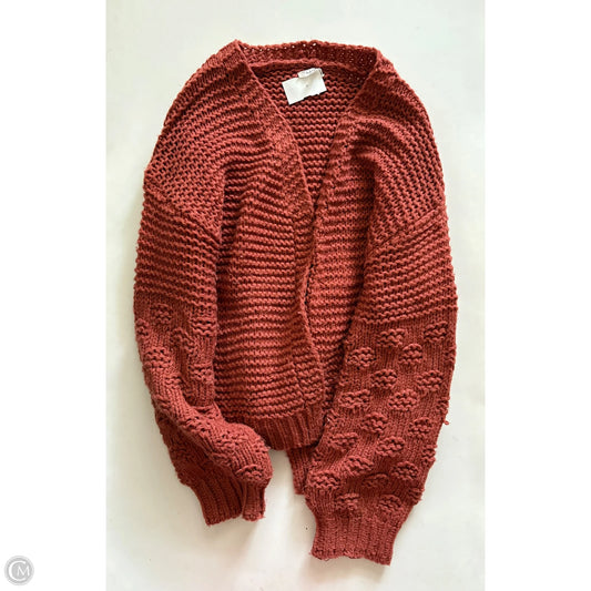 Sweater Cardigan By High Call In Brown, Size: L