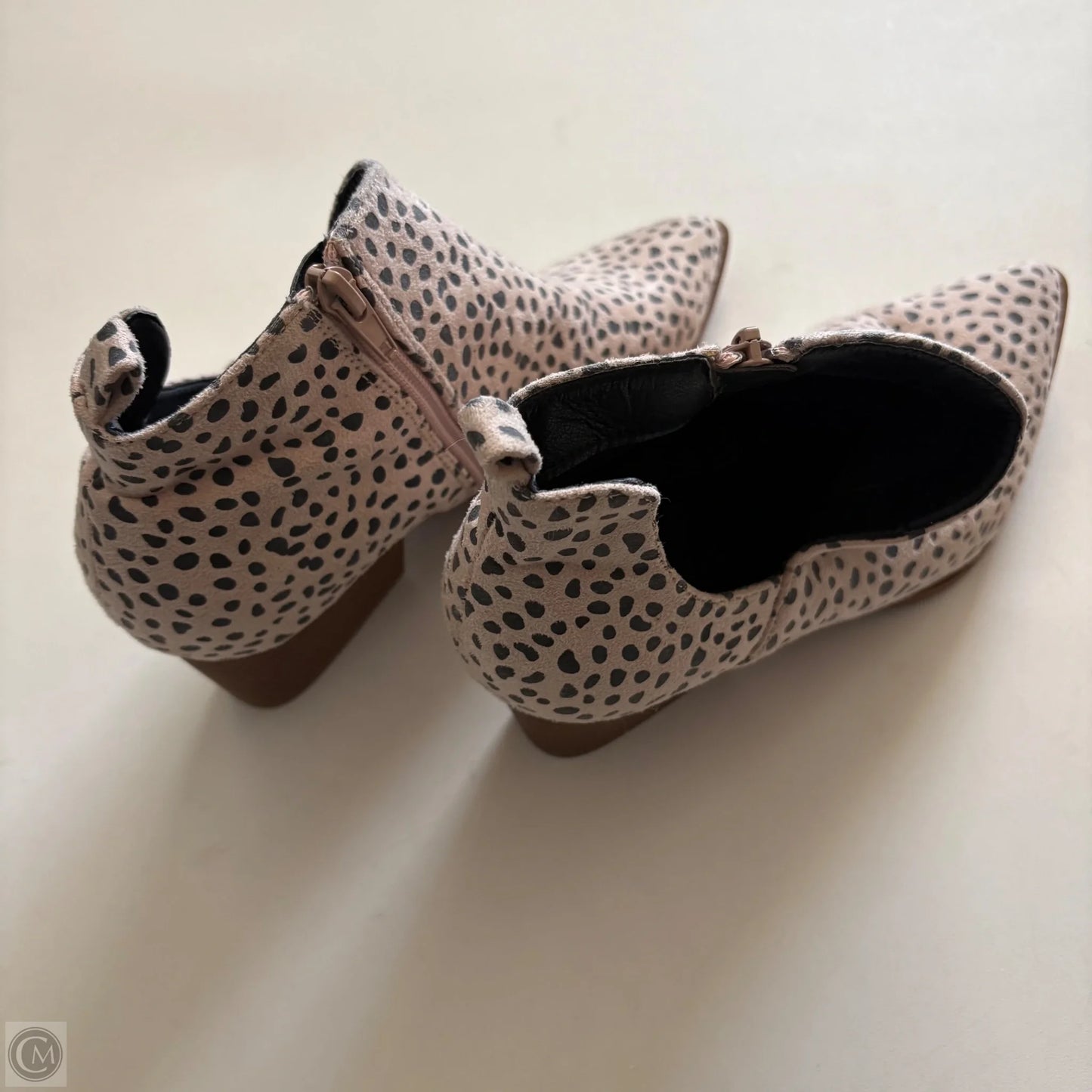 Boots Ankle Heels By Cmc In Animal Print, Size: 9