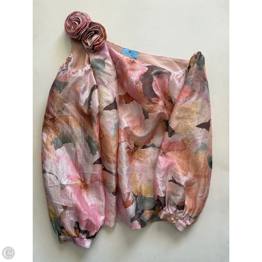 Blouse Short Sleeve By Cece In Multi-colored, Size: M