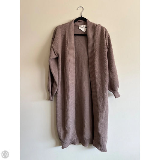 Sweater Cardigan By Flat White In Brown, Size: Osfm