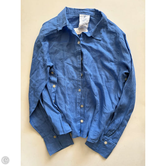 Top Long Sleeve By Calypso St Barth In Blue, Size: M