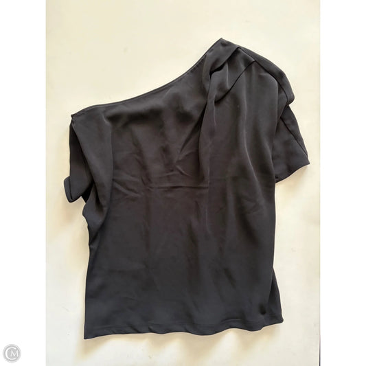 Blouse Short Sleeve By Calvin Klein In Black, Size: M